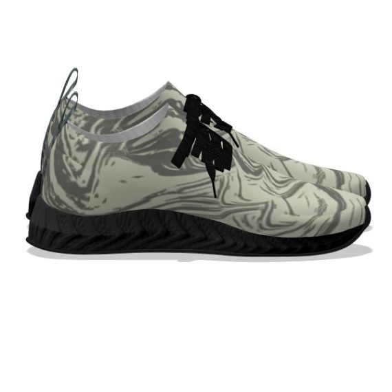Camo Green Water Stone - Black Soles